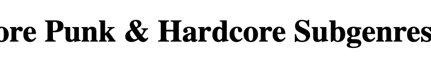 Google Hardcore Punk & Hardcore Subgenres history:
